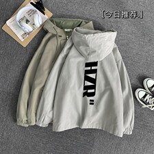 JK41002-P85纯棉连帽夹克男士大码工装夹克男外套男图片