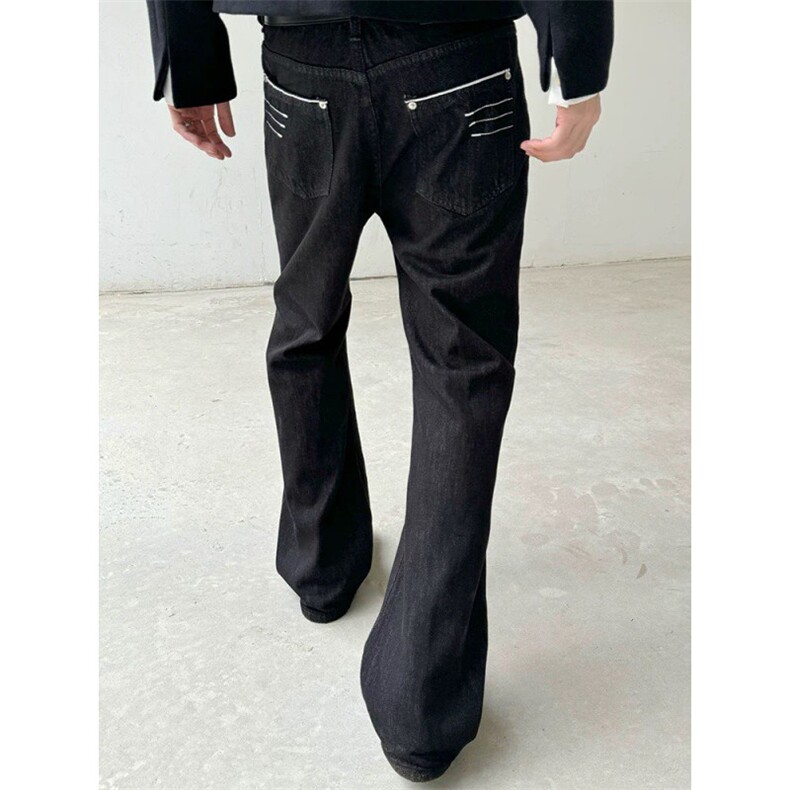 「微喇堆积」YKK拉链原牛四线窄宽牛仔裤ZK0464-P65，男装牛仔裤，星座313A(原308A-2)