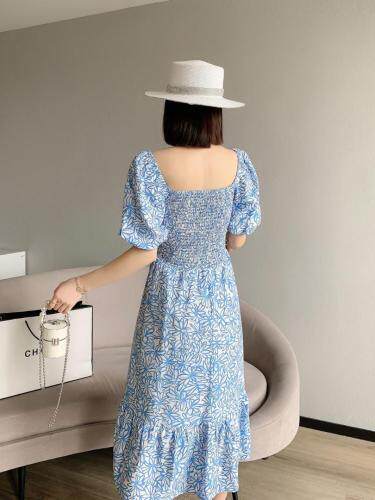 夏季花连衣裙，女装连衣裙，票意情