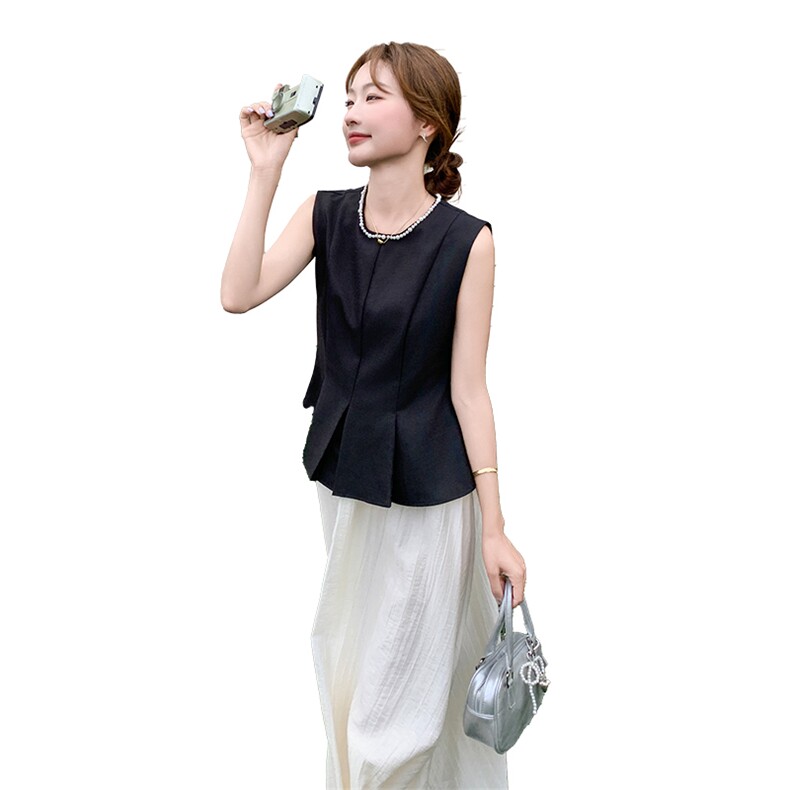 甜美小香风无袖半身裙套装女夏2025新款流行气质名媛千金风两件套,女装套装/套裙,2C126