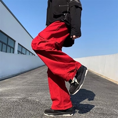 工装裤男欧美hiphop裤子直筒宽松炸街裤子高街ins潮牌GB393-P45，男装休闲裤，星座1008