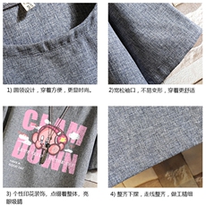 风复古亚麻短袖男棉麻t恤男半袖砖墙挂拍ZT71318-P35，男装T恤，电商A040A
