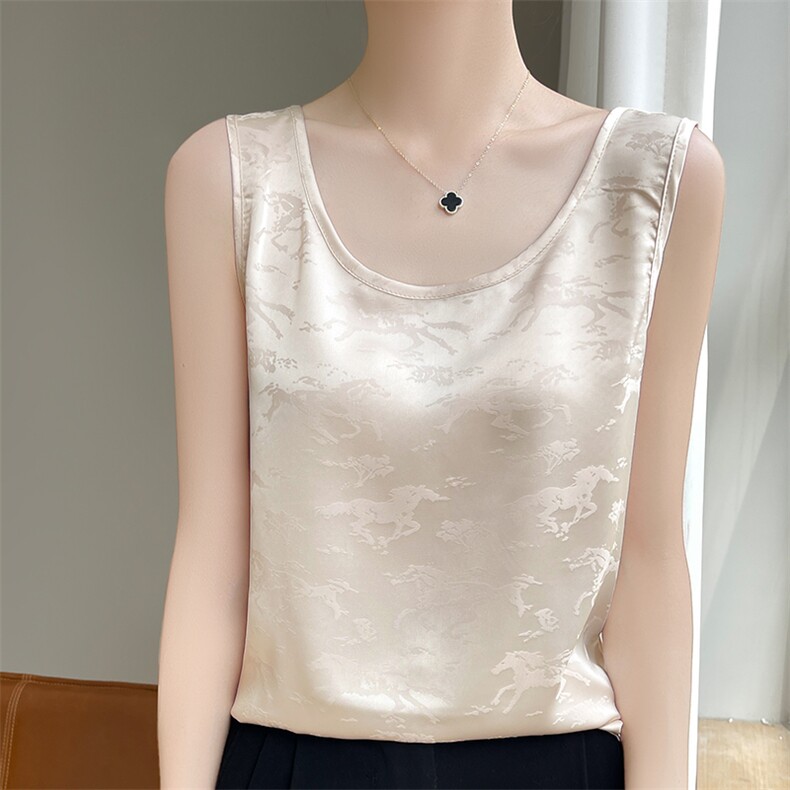 2024年秋季时尚气质简约百搭印花吊带背心，女装背心吊带，尚雪电商供货