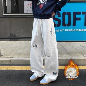 曼巴棉450g重磅腊肠狗加厚银狐绒弯刀裤男K24037J加绒-特P55控108图片