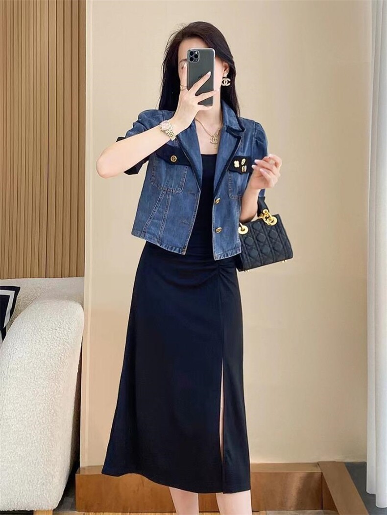 牛仔套装火爆热销产品，女装职业装，魅影菲怡(3F)