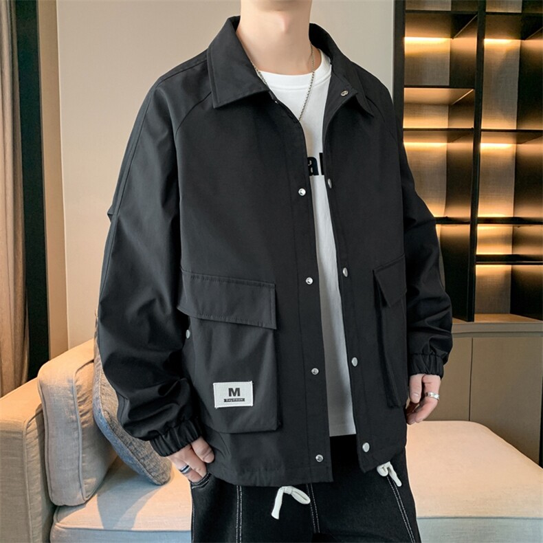 外套男2024新款春秋上衣潮牌痞帅青少年夹克JK178-P75图片