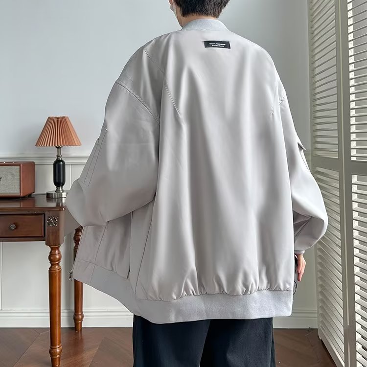 A930-P62美式简约飞行员夹克男春秋季复古潮牌机能宽松棒球服,男装夹克,星座512-6
