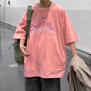 男潮流夏季圆领T恤宽松短袖T525P30图片