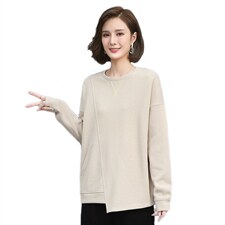 2021春季新款时尚休闲拼接打底上衣,女装卫衣/绒衫,叶笙衣
