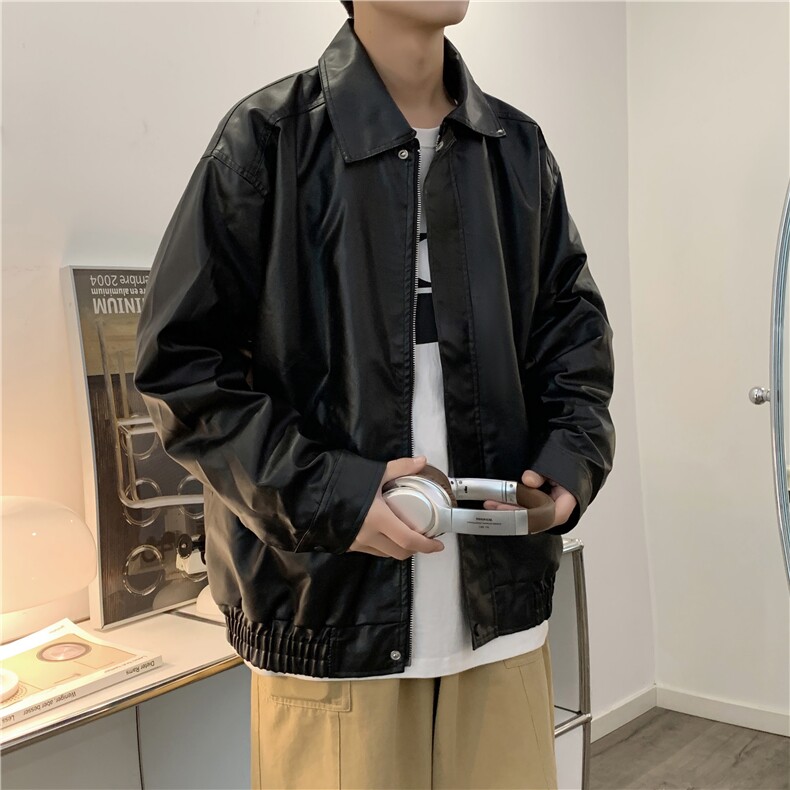 Wt3366-P68美式复古宽松型机车皮衣夹克,男装夹克,星座1501-1