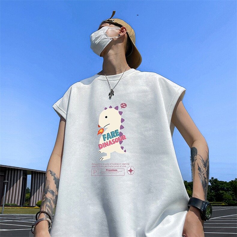 量大优供视频得物直播品230克夏季麂皮绒背心无袖T恤BJ365，男装背心/马甲，电商A486