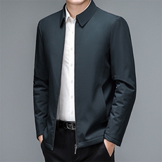 BEM2285钱塘2020-2商务休闲百搭纯色中年男士秋季夹克外套P122，男装夹克，钱塘207-2