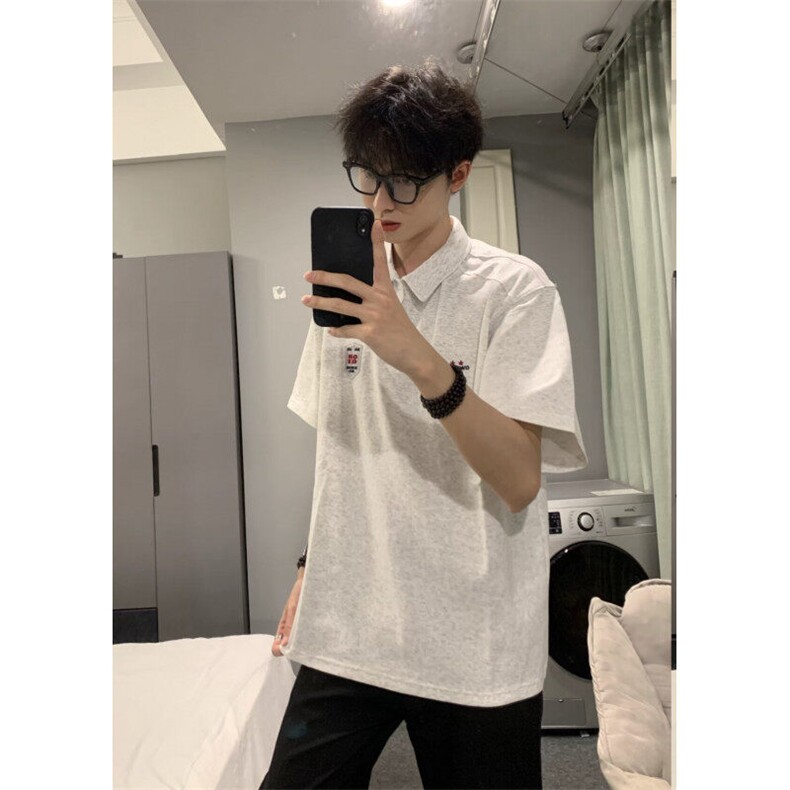 706-1-PL418-P34特P现货夏季复古学院风刺绣短袖polo衫情侣,男装Polo衫,星座706-1