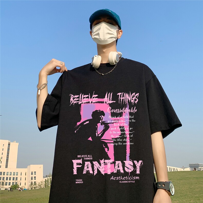 草地夏季宽松短袖T恤男潮T61105P25控38,男装T恤,电商A268A