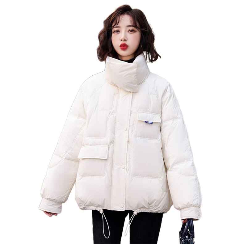 2021年冬季加厚常规立领简约休闲时尚羽绒服ins女,女装羽绒服,韩蜜菓