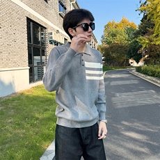 秋冬店主风社会小伙POLO领套头针织衫301A-1/M92/P58，男装针织衫/毛衣，星座301A-1