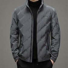 2021中年灰鸭绒羽绒服冬季休闲中年爸爸装外套上衣YYYR2016-P230图片