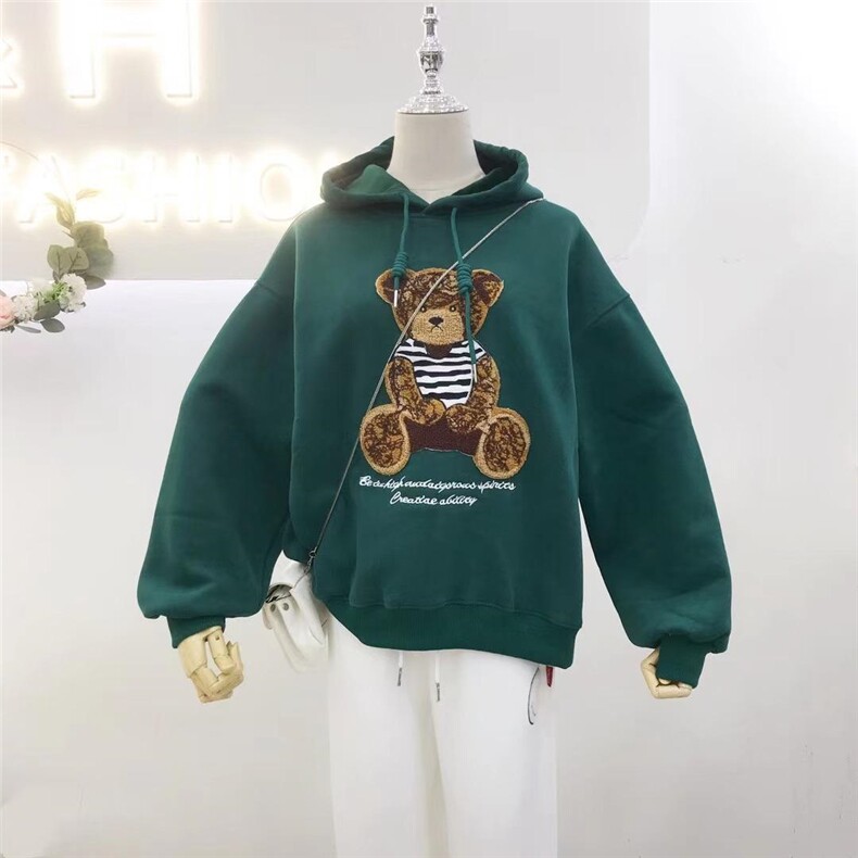 加绒连帽卫衣，女装卫衣/绒衫，IEC