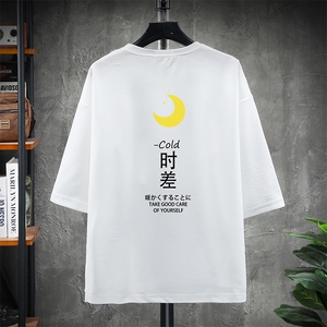 Q11047-P30 春夏季七分袖t恤男大码五分袖男短袖中袖 展架图片