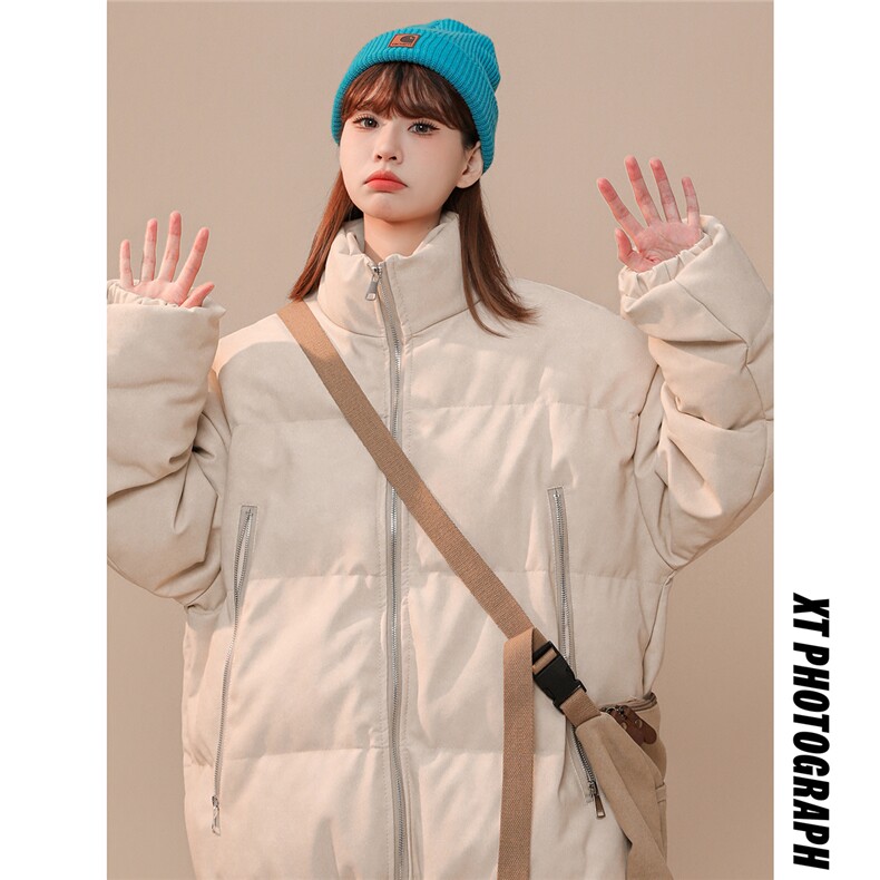 中性PU皮复古做旧双侧金属拉链设计夹克式棉衣男MY77092P130控198，男装夹克，星座227-7