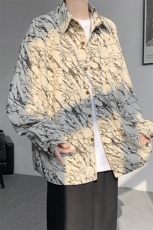 现货10059-P40控68百搭大码衬衫男春季新款港宽松长袖外套，男装衬衫，电商A059