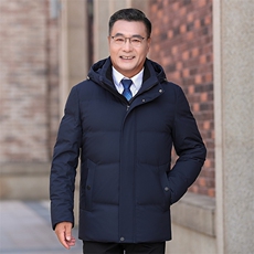 大货主推男中老年羽绒服中长款爸爸装加厚冬款大码羽绒服外套，男装羽绒服，钱塘723