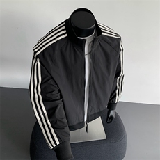 立领开衫夹克男2025新款拉链卫衣条纹运动休闲外套JK02567-P78，男装夹克，星座308B-2