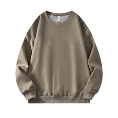 抖音得物高品质二开支持退换25秋冬全棉宽松圆领纯色卫衣HM07，男装卫衣，电商A486