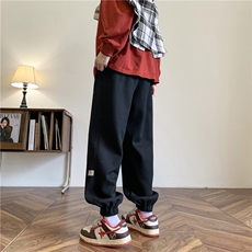 重磅华夫格贴标束脚休闲裤大码M~5XLXZ604-KP92-P35控48，男装休闲裤，星座604