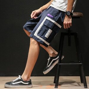 2021休闲港风工装短裤大码K8806-P40图片