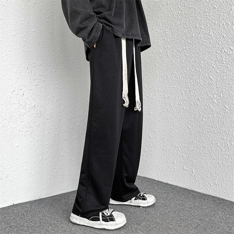 春秋直筒男士休闲裤纯色长裤百搭卫裤潮流运动裤A266-KZ2209-P45，男装休闲裤，电商A266