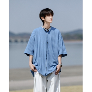 8XL-M 重磅！特大码港风短袖T恤男士半袖男五分袖体恤衫DX306P40图片