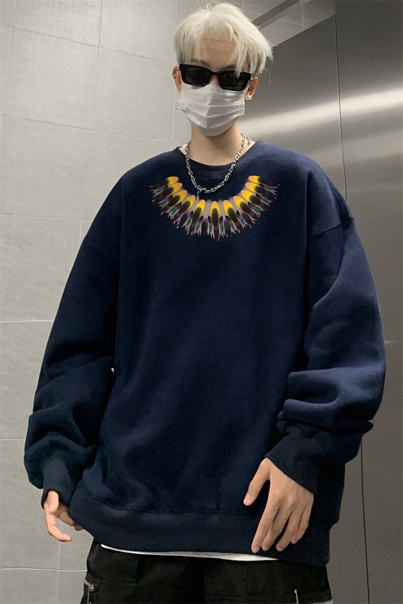 ！圆领卫衣男装港风长袖t恤男外套男WY546-特P23,男装T恤,电商B371