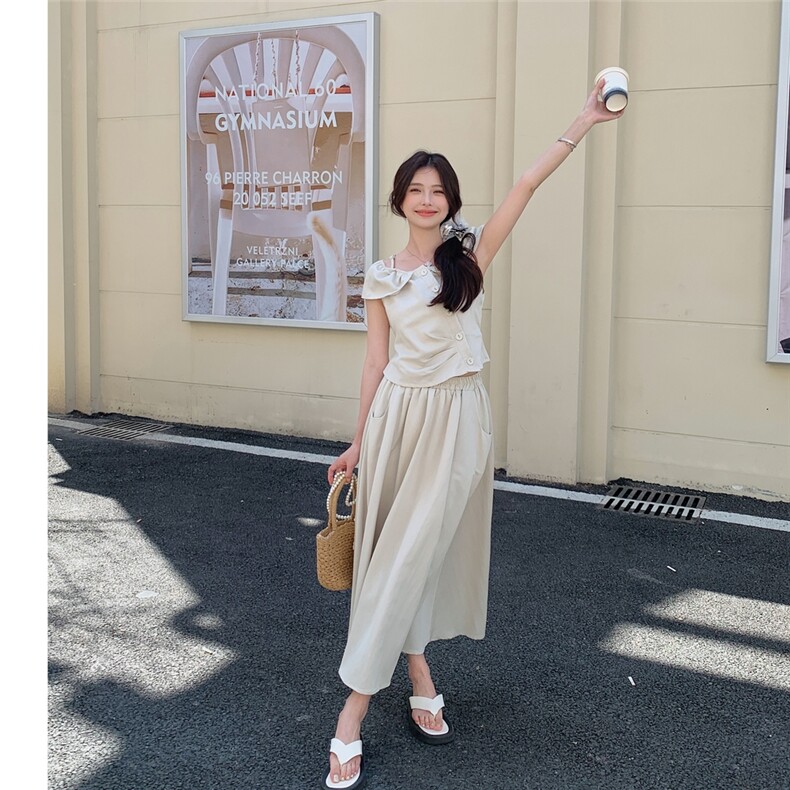 2025夏装新款吊带+半身裙套装两件套,女装套装/套裙,浙宝220