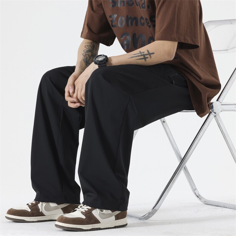 夏季22%氨纶高弹清凉速干裤垂感百搭休闲冰丝裤XZ301b-2-B707P38,男装休闲裤,星座301B-2（原A443-1）