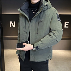 6805-M-3XL-P215标50绒店主风冬季男士工装连帽休闲羽绒服外套，男装羽绒服，电商B255