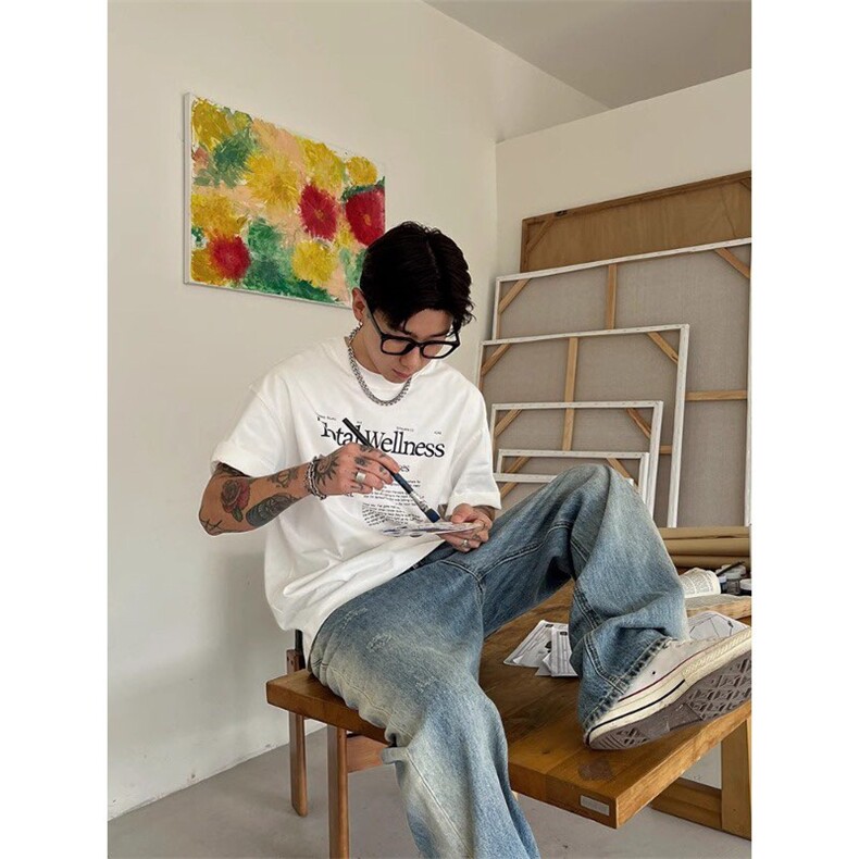 260克纯棉潮牌印花短袖ZX0148-P28图片