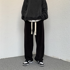 灯芯绒裤子男女春季宽松情侣运动高街直筒休闲裤子K266*P45控68，男装休闲裤，星座227-2