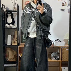 棒球服外套男2025春秋季新款美式高街字母皮衣高级感痞帅宽松夹克，男装夹克，星座601-2