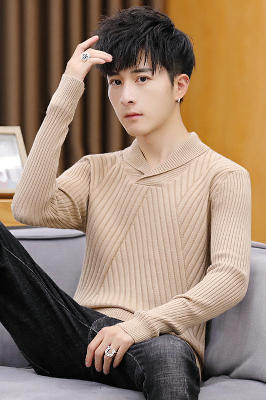 家乐9618男士修身高领潮流针织衫韩版潮男打底衫堆堆领毛衣,男装针织衫/毛衣,电商D310（原电商305）