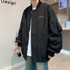 春季潮牌小众百搭工装外套男美式复古飞行员夹克棒球服W8091-P65，男装夹克，星座512-4