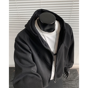 500克重磅拉链连帽卫衣硬挺加绒奥粒绒套头外套男 RH5325JR-P68图片