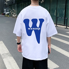 美式印花纯棉短袖T恤男欧美风大码男装潮流嘻哈宽松半袖TX419-P25，男装T恤，星座505-3