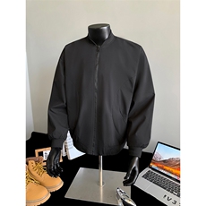 得物二开飞行服男士棒球领夹克弯刀口袋外套茄克A266-JK8016-P33，男装夹克，电商A266