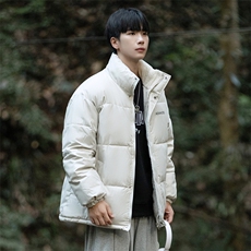 冬季立领仿羊羔毛棉衣男士休闲棉服潮流印花棉袄A266-WMY609-P70，男装棉衣，电商A266