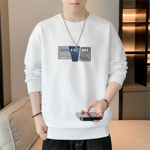货源现货一件2025春秋男士印花圆领休闲卫衣大码F200图片