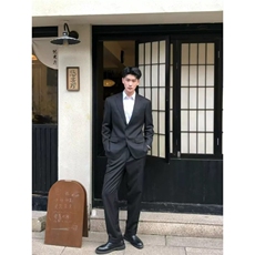 气质流行ins文艺日系原宿潮流慵懒简约垫肩西服时尚百搭新款，男装西服，星座506A