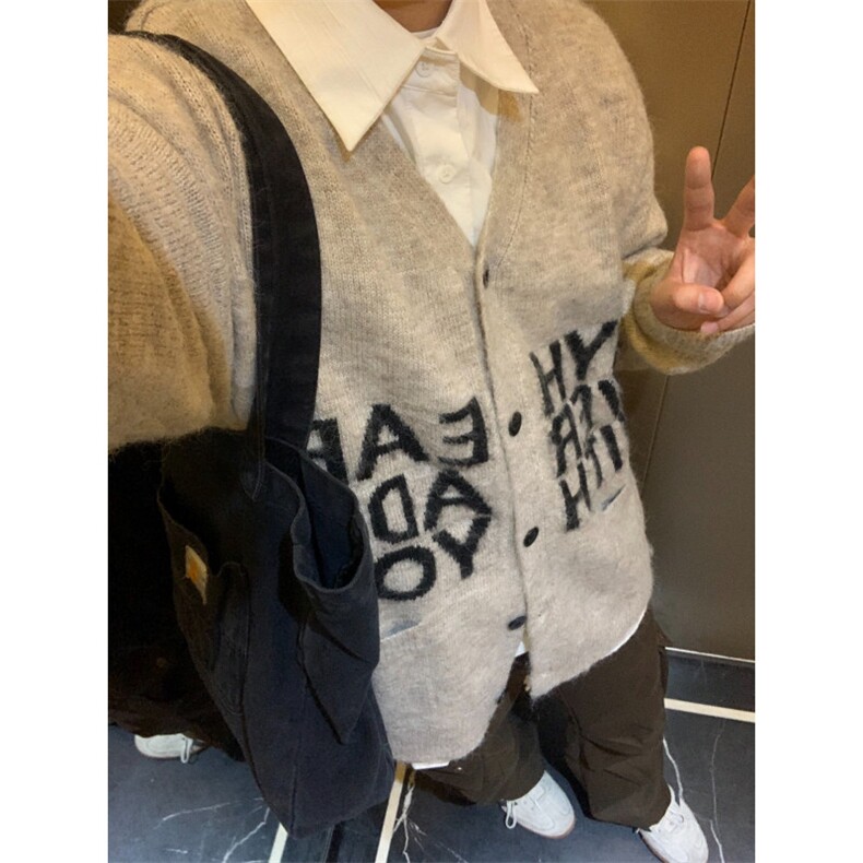 【有货】MY452HH-特P58秋冬高级感慵懒风开衫毛衣男美式针织外套,男装针织衫/毛衣,星座1007（原301D）