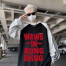黑色拼花灰袖