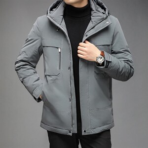 连帽羽绒服男2023冬季保暖休闲外套中年爸爸男羽绒服HPN2156-P320,男装羽绒服,电商B212（原钱塘6029）